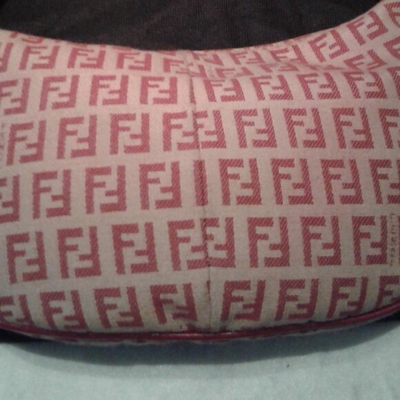 Fendi Red FF Monogram Small Hobo Handbag - Picture 4 of 15